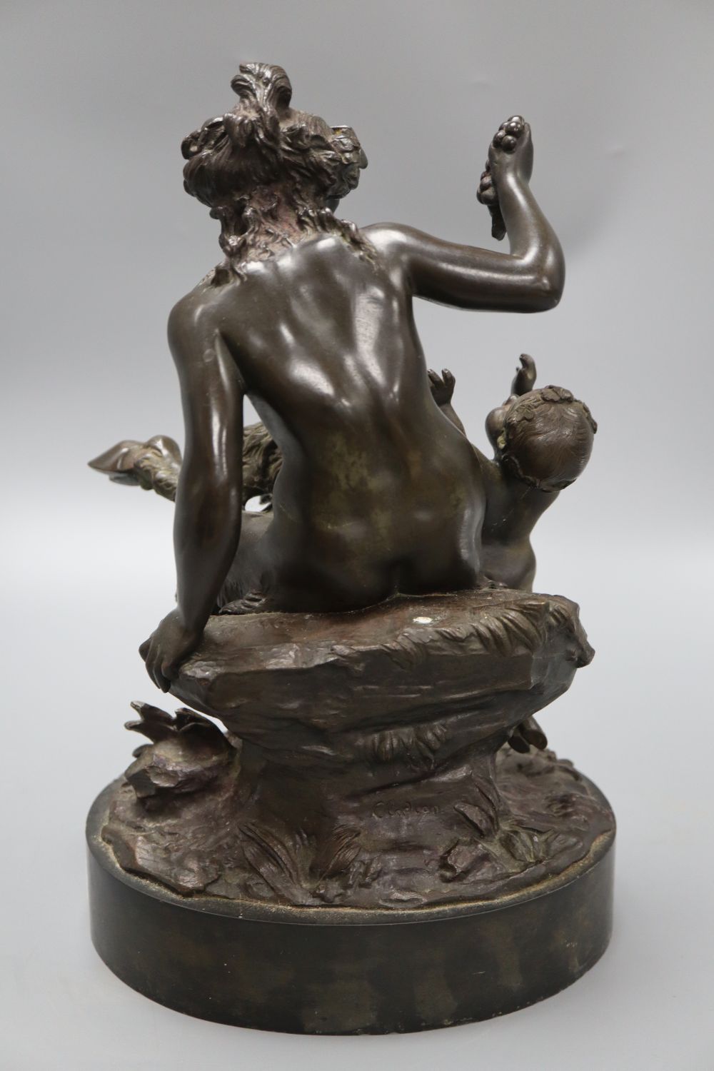 After Clodion. An early 20th century bronze group of fauns, height 31cm